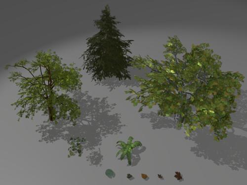 Low-poly foliage preview image
